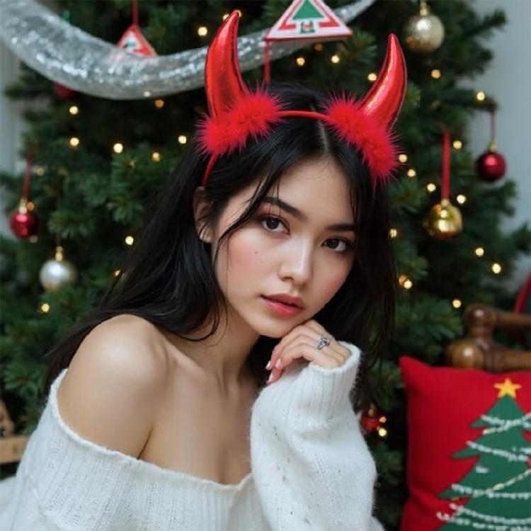 Halloween Devil Cosplay Accessories Devil Headband Devil Tail Bowtie for Women Masquerade Christmas Halloween Role Play