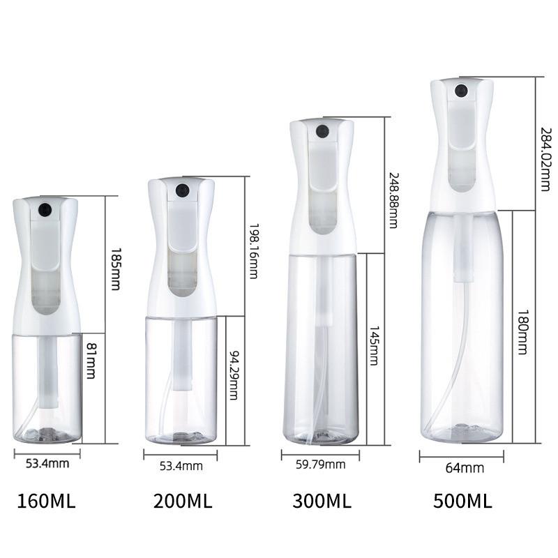 200/300/500ml Refillable Bottles High Pressure Spray Bottles Continuous Mist Watering Can Automatic Salon Barber Water Sprayer