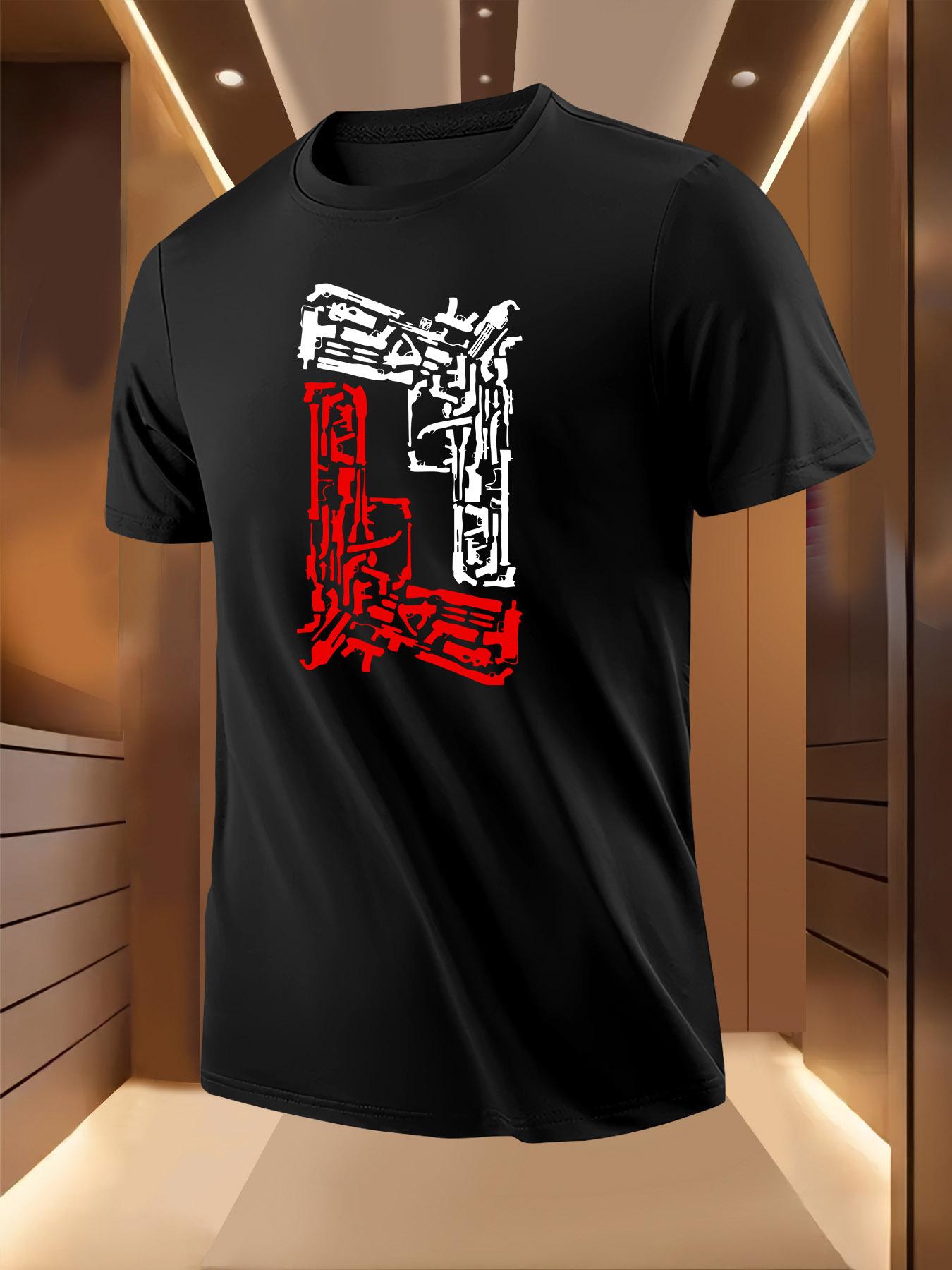 Graphic Tshirt - Bold Red Chinese Character Print M