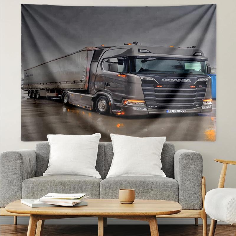 LKW-Druck Wandteppich, Hintergrund, Einfache Montage, Ideal für Schlafzimmer, Büro & Wohnzimmer, mit Ästhetischer Wanddekoration.
