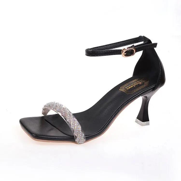 Fashion Open Toe High Heels Sandals for Women The Best 2025 Luxury Footwear Wholesale Comfortable and Elegant Summer Korea Woman Shoes