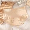 Non-marking Ice Silk Panties Female Mid-waist Comfortable Breathable Girls Raw Lace Panties