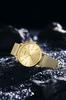 BUREI Men's Waterproof Analog Business Watch Milanese Mesh Band Stylish Date Black Gold