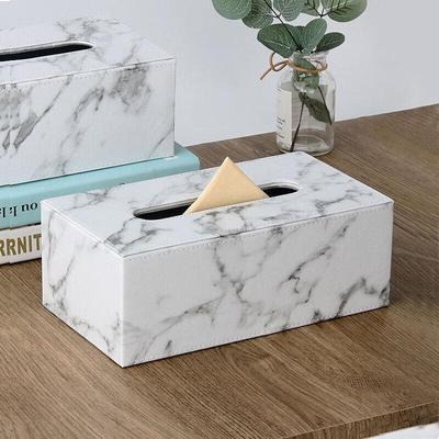 Nordisches Marmormuster Plastik-Taschentuchbox