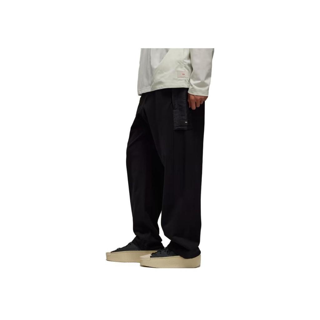 Adidas Y-3 Stretch Terry Pants Black Men Streetwear IL3071