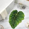 Tapis de Bain Design Feuille Verte Tapis de Sol Antidérapant Ultra-Fin Séchage Rapide Tapis de Bain Sûr Stabilité Pieds Décor Tropical