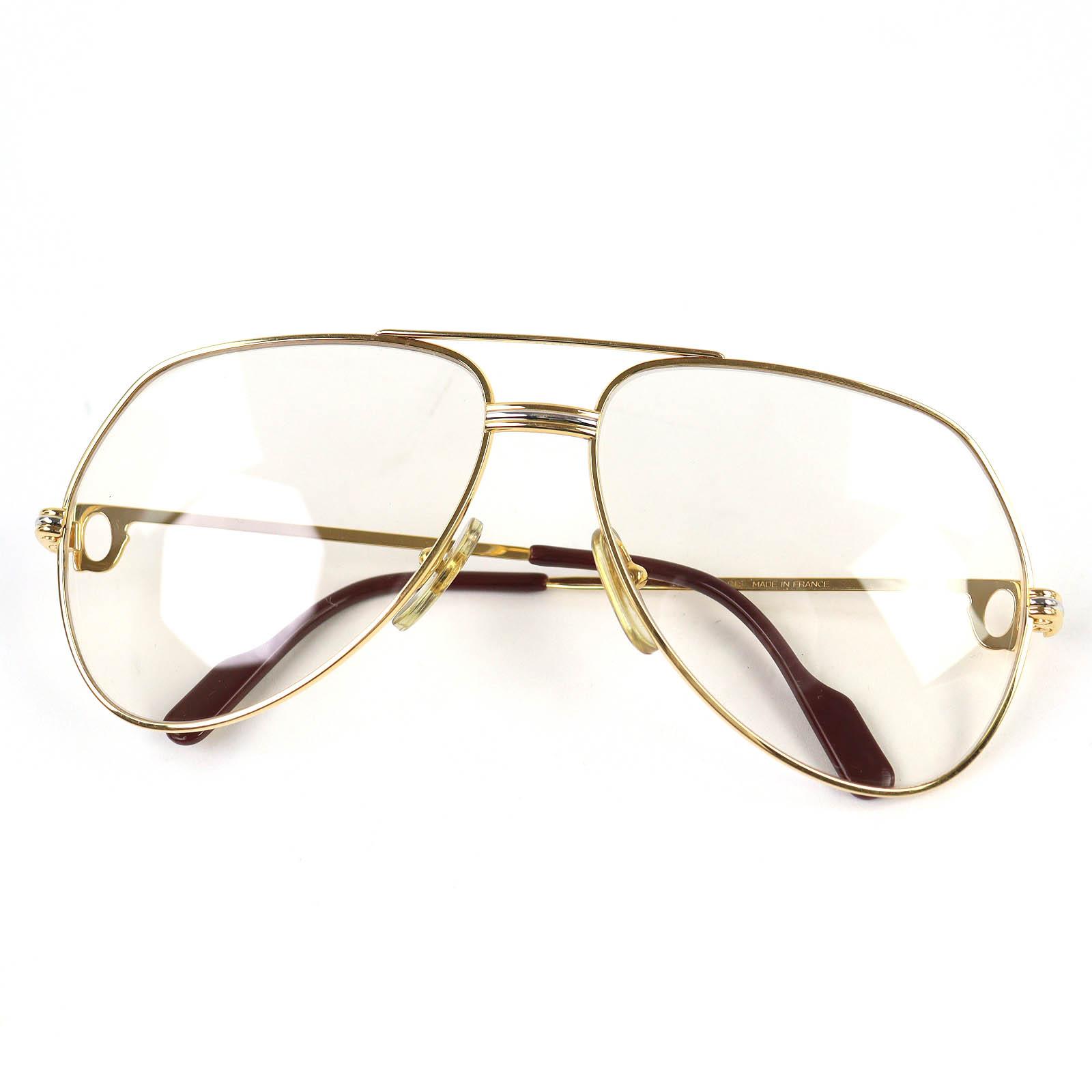 

Great Cartier Glasses Trinity Two Bridges gold mens Used