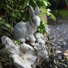 Outdoor Statue Yard Decorations Resin Waterproof Ornament Bunny Sculptures Garden Figurines for