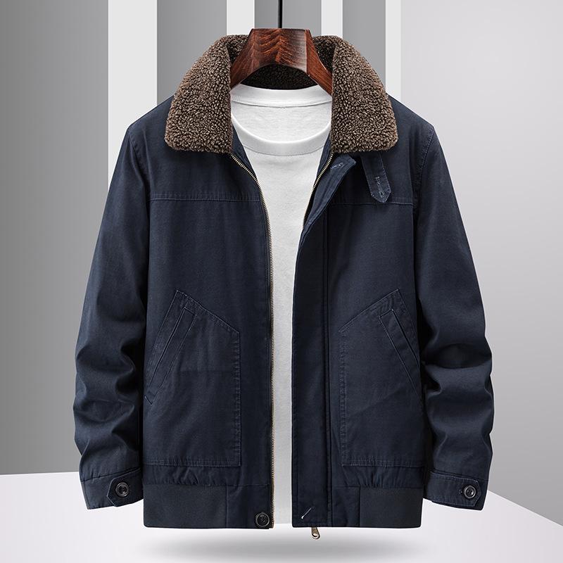 

Men s Trendy Casual American Jacket: Dewu Cross-border Autumn/Winter Plus-Size Thick Cotton Padded Jacket M