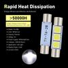 10PCS T6 Car LED Reading Light, 5050-3SMD Flat Head Dual Tip 180° Lighting Lamp, 12V Plug and Play Interior Lighting Kit, Universal for Car Sun