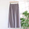 Women's Pure Cotton Gauze Pajama Set - Spring/Summer, Long Sleeve, Nine-Point Pants, Loose Fit, Japanese Style, Solid Color.