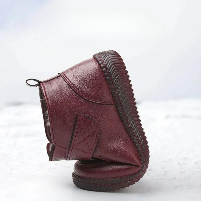 PU Cotton Shoes, Women's Plus Velvet Thickened Warmth, Women's Non-slip Snow Boots, Women's Boots