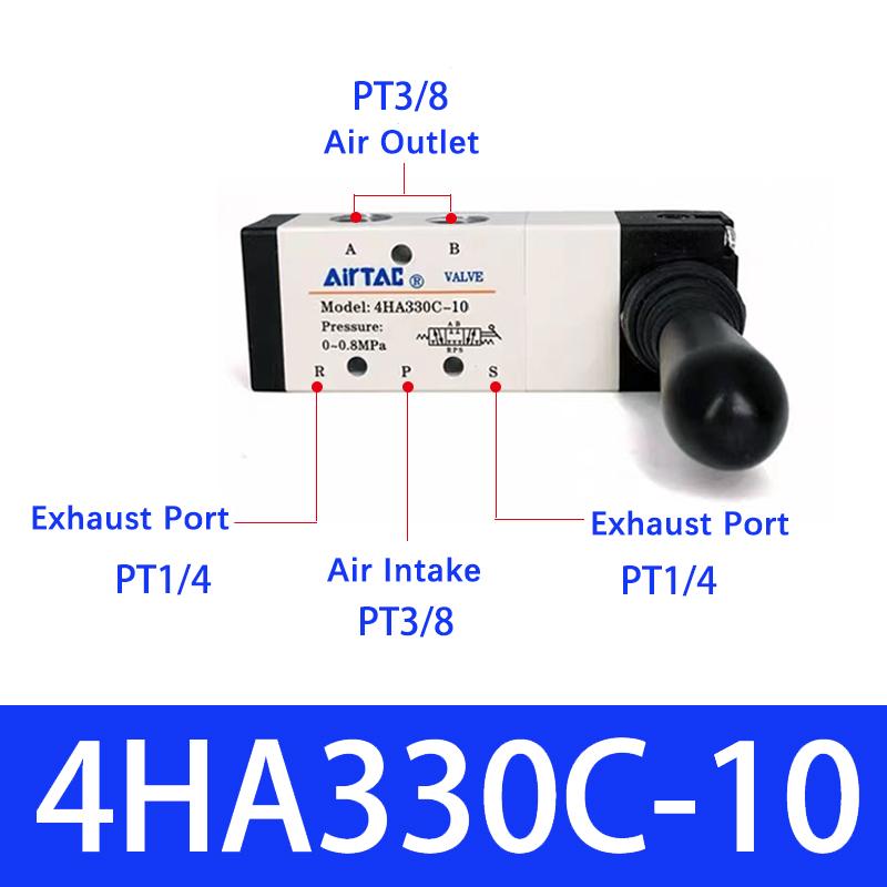 AIRTAC Passenger Pneumatic Original Manual Valve Hand Valve 4H210 4HA230 4H310 4HA330
