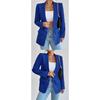 Women's Elegant Solid Color Long Sleeved Single Breasted Sports Jacket - Loose Fit, Classic Silhouette, High-quality Stitching