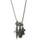 Sk8Er Rock Three Pendant O-Ring Surgical Steel Necklace ((Steel))