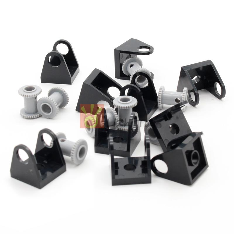 Building Blocks Bricks String Reel 2X2 Drum Holder High-Tech 2584 2585 Compatible With Hook Tow Ball 30395 Engineering Machinery