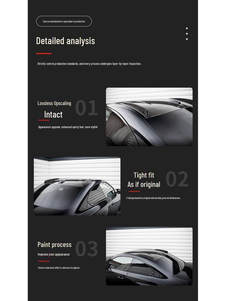 Designed for 2022-2025 BMW M2: G87 Track-Style No-Drill Roof Spoiler, Small Rear Wing