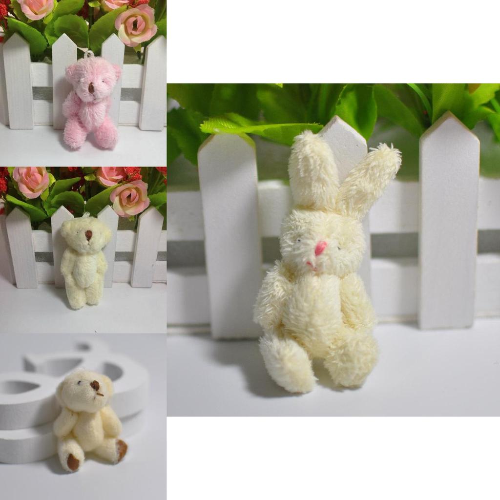 Adorable Mini Cute Plush Toy Tiny Rabbit Bear Doll With Soft And Cozy Feel
