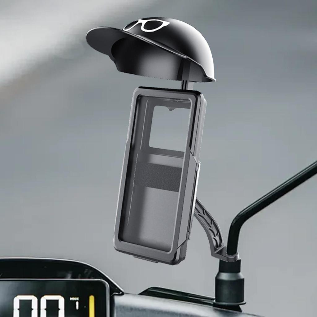Držák telefonu na skútr s podpěrou a sluneční clonou Držák mobilního telefonu pro ženy Muže Jezdící na motocyklech Kolo Skútrech