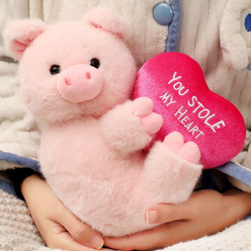 Embrace Love LOVE Heart Elephant Stuffed Toy Pig Infant Plush Elephant Toy Wedding Party Decor