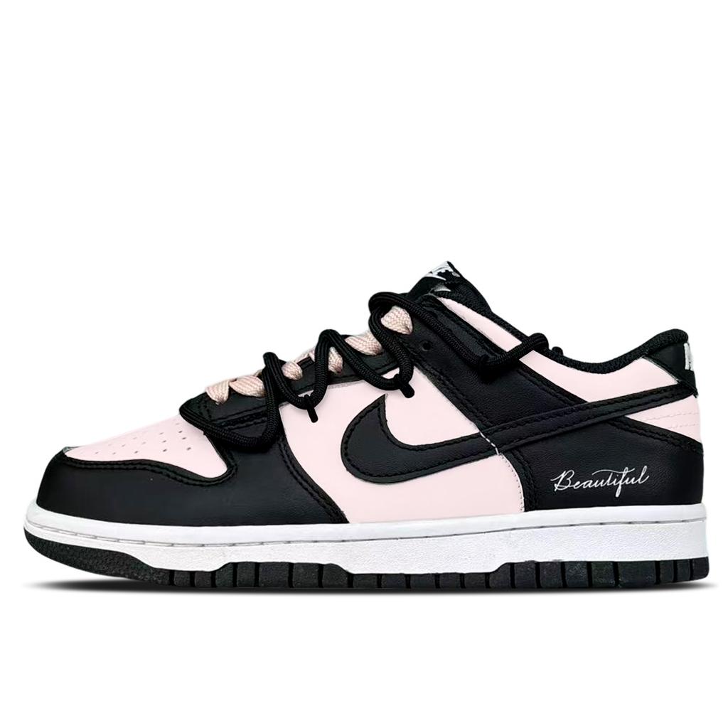 Nike Dunk Low top Skateboard Shoes Women's Black Pink DD1391-100(Team153-LK)