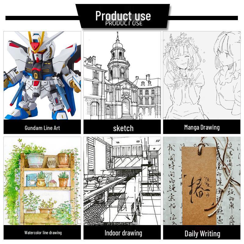 Gundam Model Water-based Needle Pens for Sketching, Tracing, and Drawing Manga