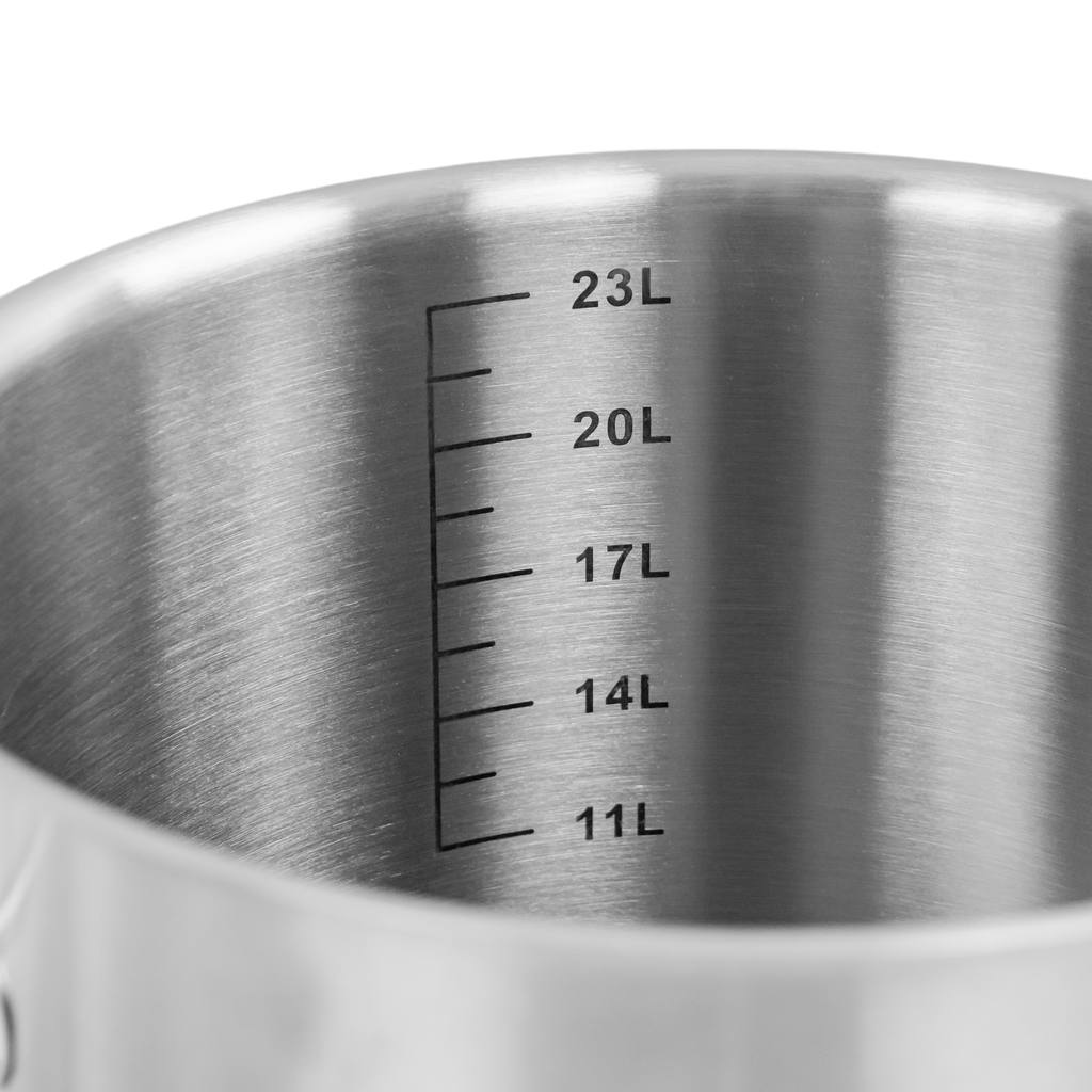 Tall Catering Pot with Lid Mega-M Standard 25l Dia. 32 Cm X H 32 Cm N