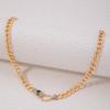 European and American Serpentine Metal Chain Necklace Collarbone Chain Ins Hip Hop Cool Jewelry