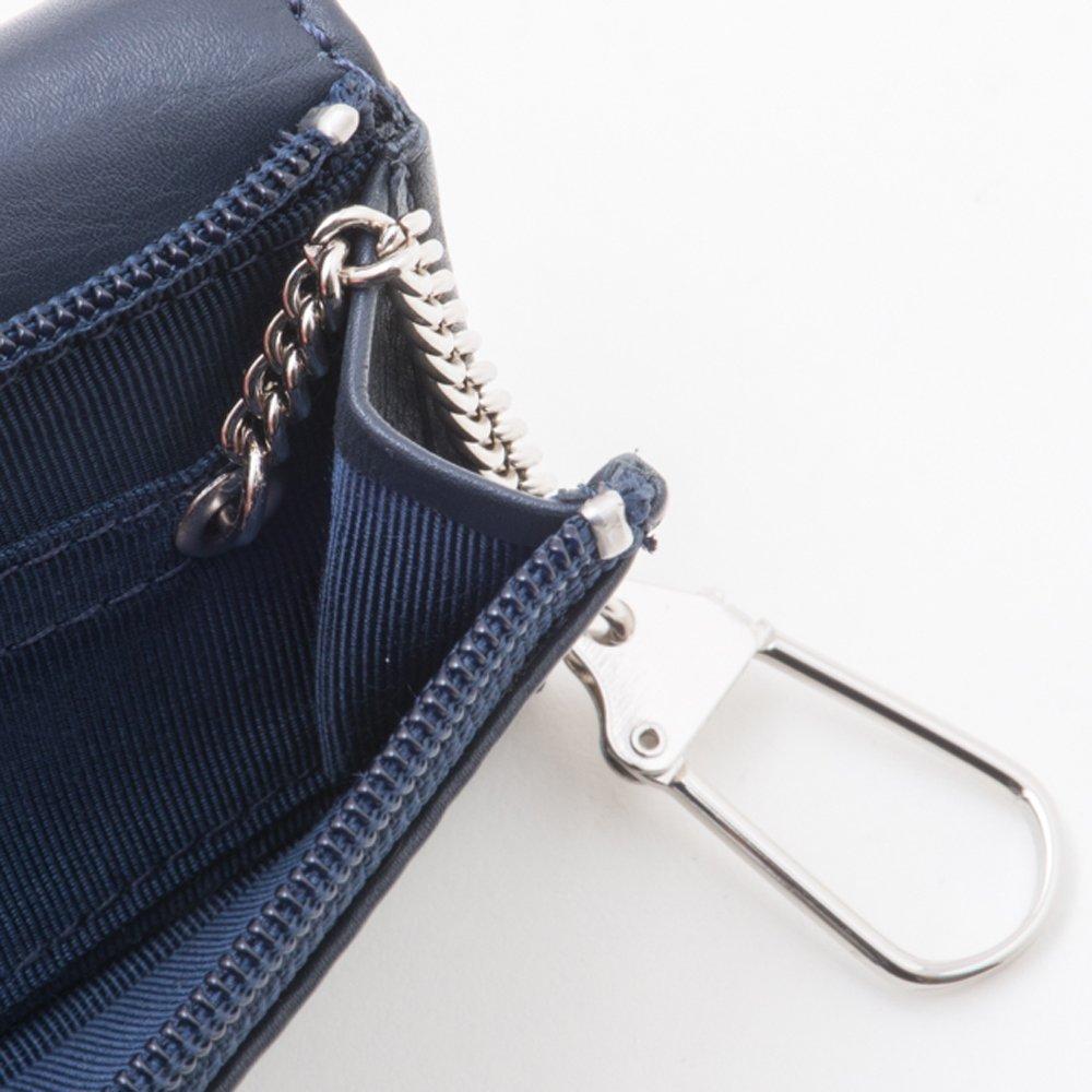 Key Case Elegant Carefully Selected Calf Leather Smooth Easy To Use Full of Functions Orthodox Back Coin Purse Versatile Navy [Mirahon] [CALF LEATHER]