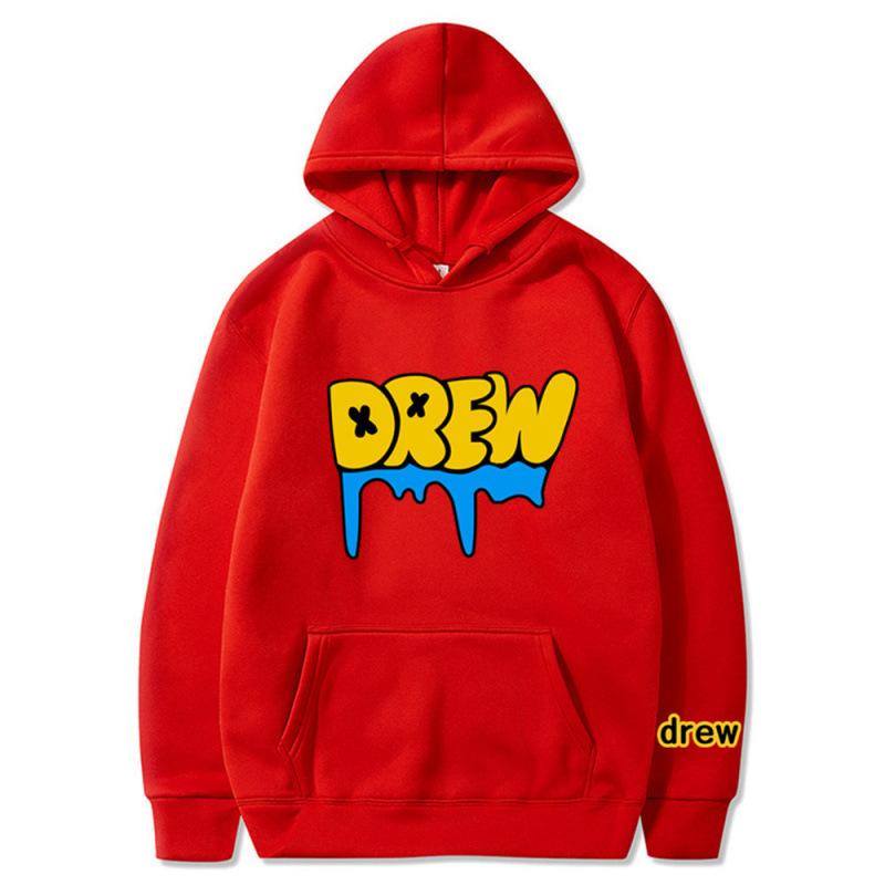 3D Drew House Drip Logo Printed Hoodies Fashionable Casual Sports Long Sleeved Men's and Women's Unisex Hooded Sweatshirts