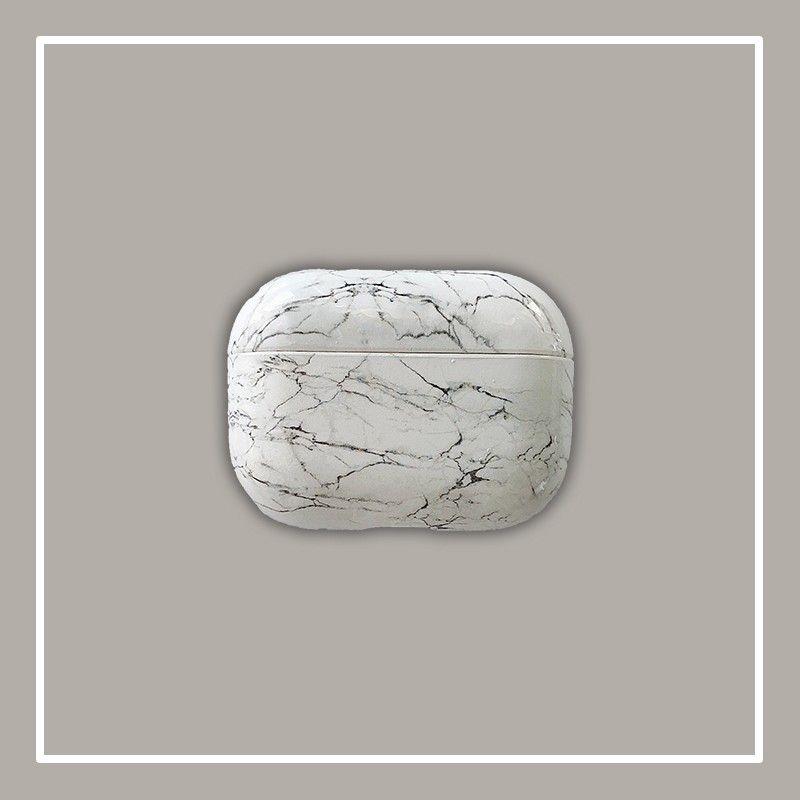 

Hard Case for Apple Wireless Bluetooth AirPods Pro2 Generation Earphone Sleeves 1/2 Generation Cold Wind One Two Three Generation Minimalist Ins Style Apple AirPods 2 White marble]