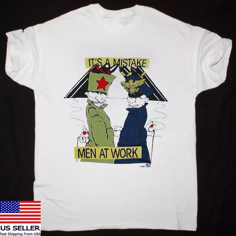 MEN AT WORK БАНД И ЭТО ОШИБКА Футболка Все Размеры от S до 5XL TU103 Унисекс Футболка XXXXL