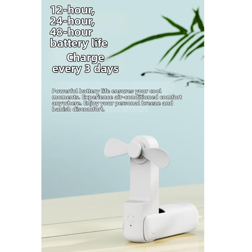 Adjustable Small Pocket Fan USB Rechargeable Strong Wind Electric Fan Outdoor