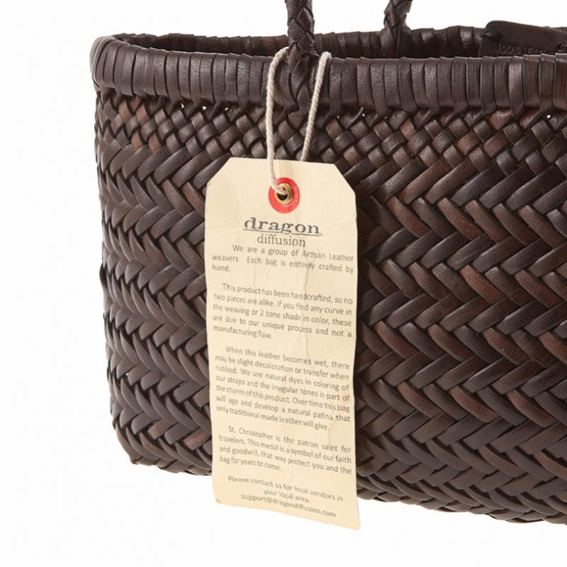 Bolsa Tote Mini Flat Gora Dragon Diffusion 8809 Castanho Escuro