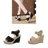 Summer Womens Casual Sandals With Thick Sole And Velcro Closure For Comfort And Height