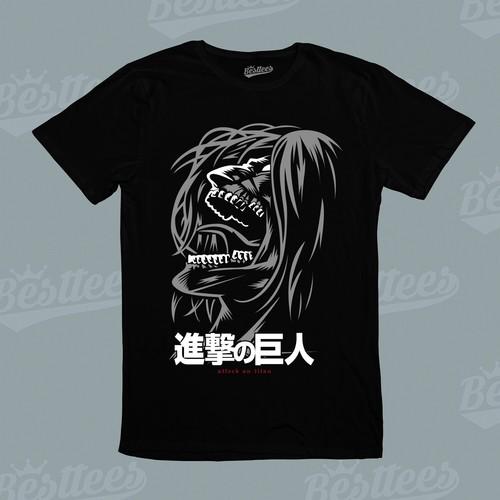 Kids / Men / Women Japanese Anime Manga Attack on Titan Dark Fantasy T-Shirt S разноцветный