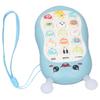 Music Phone Toy Volume Adjustable Soft Wear Resistant Educational Music Teething Toy Gift Blue