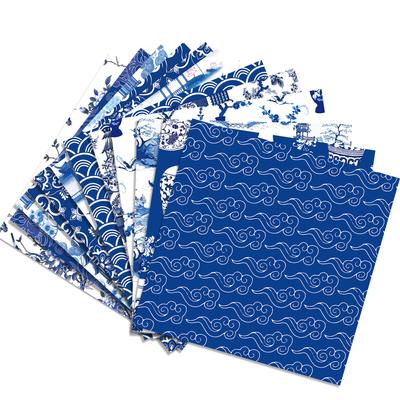 24 stücke Blau Weiß Porzellan Scrapbooking Material Papier Pads Vintage Chinesische Tinte Muster Hintergrund Dekorative Origami Papier Handwerk