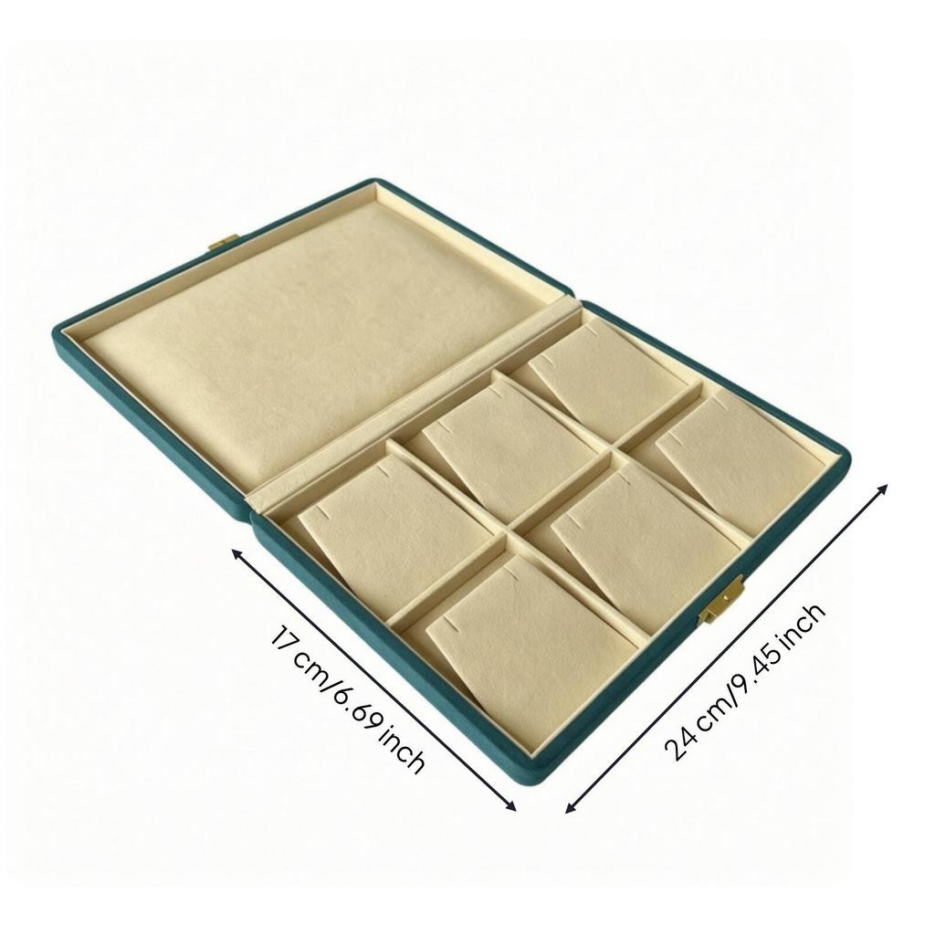Jewelry Storage Box with Hinged Lid Secure Case Clasp Slim