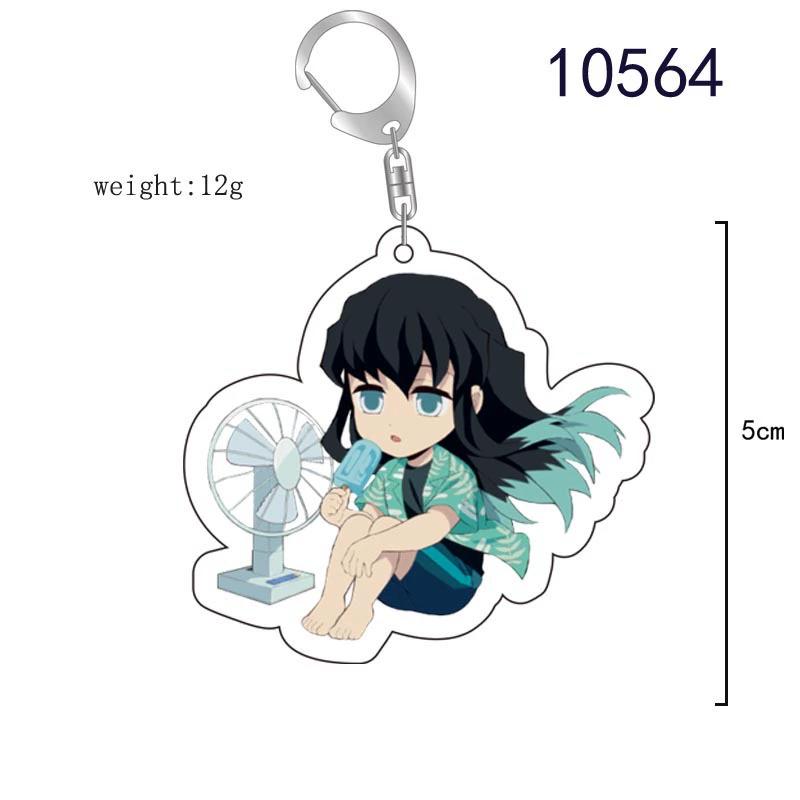 Keychain Pendant Anime Demon Slayer Kimetsu No Yaiba Kamado Tanjirou Double Sided HD Bag Pendant Gift For Fans Cosplay Props Jewelry Gift