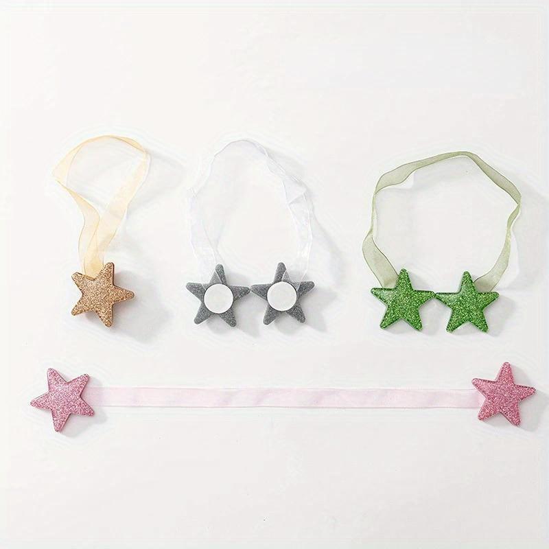1Pc Magnetic Pentagram Curtain Tie Rope Tieback Accessoires Backs Holdbacks Buckle Clips Holder Home Decor Curtain Ring