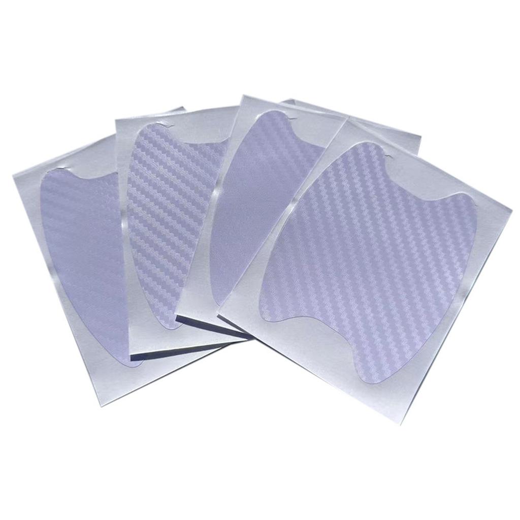 4Pcs/Set Car Styling Mouldings Sticker Car Door Sticker Carbon Fiber Scratches Resistant Cover Auto Handle Film Parts