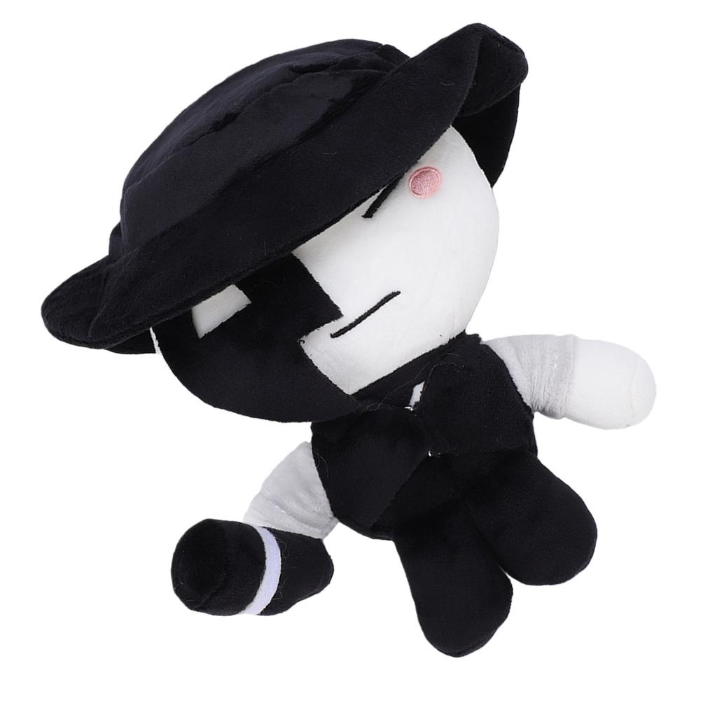 7.9 Inch Artful Plush Soft Stuffed Game Collectible Doll Black White Gaming Character Stuffed Plush Toy