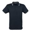 Henbury Mens CoolPlus Tipped Short-Sleeved Polo Shirt