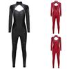 S-XXL Damer Glitrende Strass Skøjte Bodystocking Langærmet Kvast Udskåret Åben Ryg Fuld Længde Jumpsuit til Gymnastik Dans Konkurrence