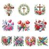 Acrylic Special Shape Rose Butterfly 5D DIY Diamond Painting Dots Pendant DIY Diamond Art Pendant Kit Diamond Painting Ornaments
