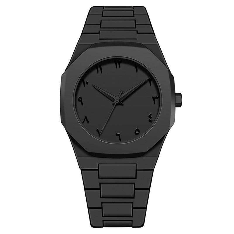 Orologio Moderno Ottagonale in Plastica da Uomo con Movimento al Quarzo Stile Casual