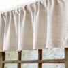 1 Confezione Tenda a Pattina in Lino per Finestre Cucina Soggiorno Tende Tasca per Asta Stile Rustico Country Bagno Trattamento per Finestre Piccole
