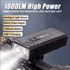 Luz Frontal para Bicicleta 1000LM Lanterna LED para Bike com Sensor de Luz Inteligente Recarregável por USB Lâmpada para Bicicleta MTB Farol de Ciclismo