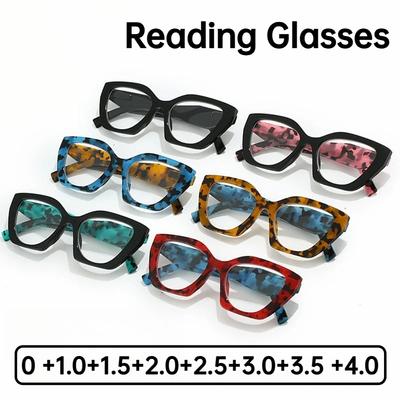 Occhiali da Lettura Anti-Luce Blu con Montatura Cat-Eye alla Moda Design Lussuoso Occhiali per Presbiopia da Donna Occhiali Neutri alla Moda Fino a +4.0